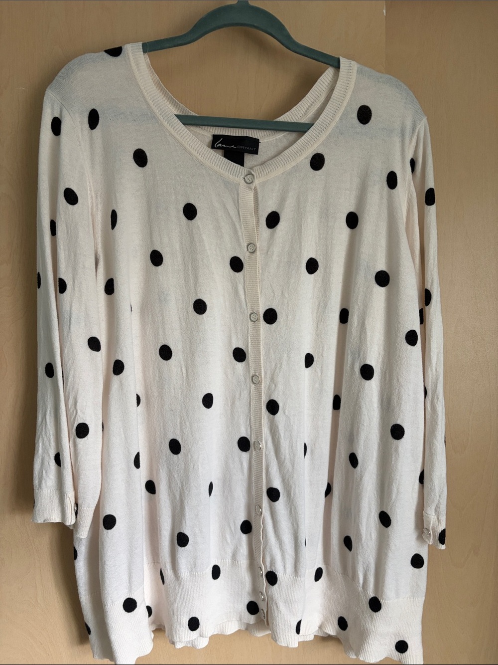 Lane Bryant Polka Dot Cardigan